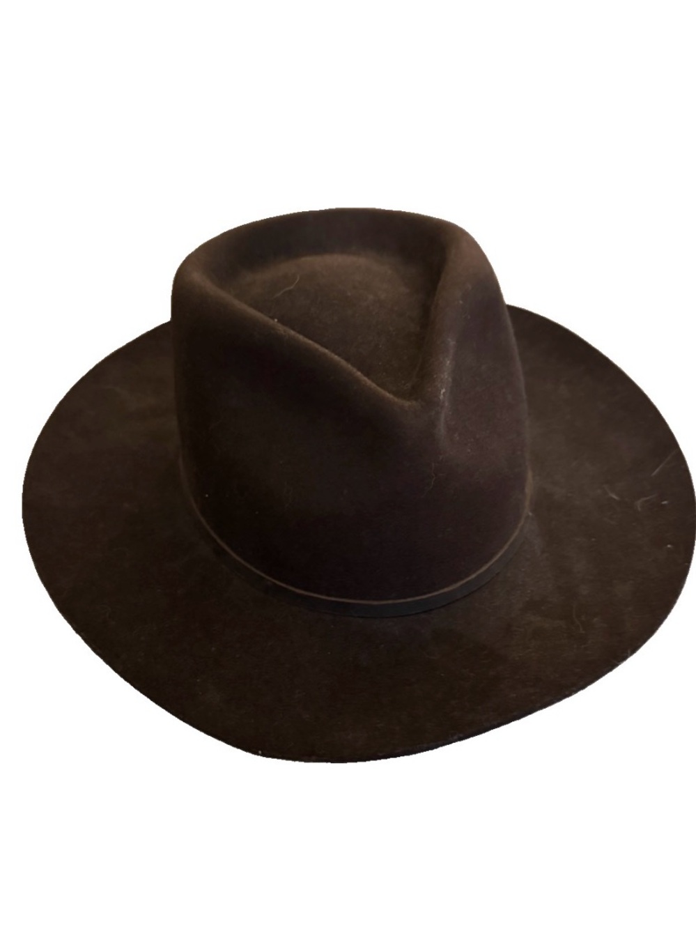 Will + Bear Cooper Coffee Fedora Hat XL 100% Australian Wool NWT